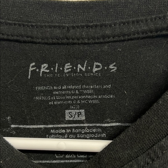 FRIENDS Black Short Sleeve Tee with Logo Design - Picture 3 of 4